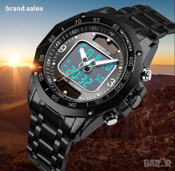 Соларен часовник Skmei с двоен циферблат, снимка 1