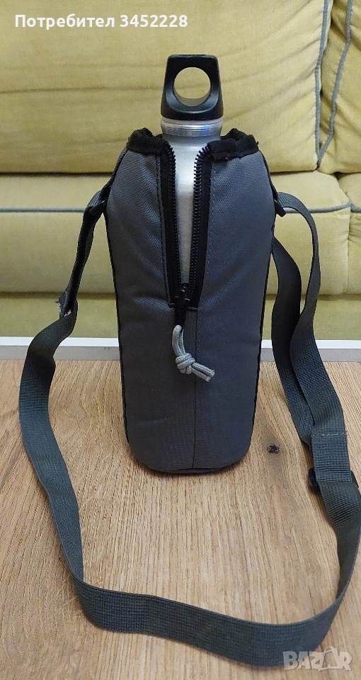 бутилка алуминиева с термо чанта за ценители , снимка 1