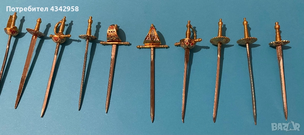 Запазено.Toledo. Испания.1960-1980г.Шпажки за сервиране., снимка 1