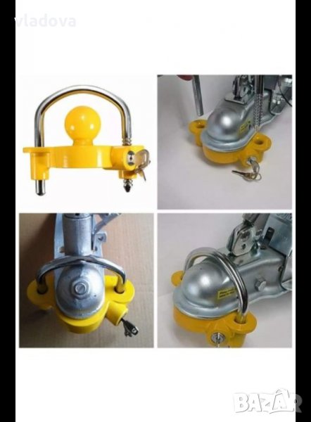 Универсален заключващи механизъм за теглич на каравана и ремаркета против кражба с два ключач, снимка 1