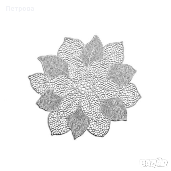 Сребриста подложка за хранене-49х47 см./подложка за маса/подложка за хранене, снимка 1
