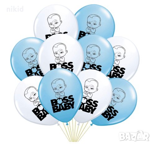 Бебе Бос Boss Baby born leader латекс балон балони парти рожден ден, снимка 1