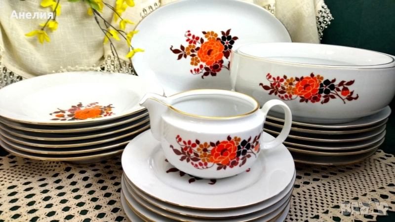 ГДР свежи , цветни чинии, купи, снимка 1