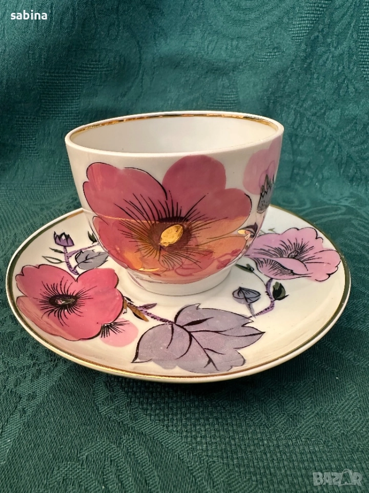 Чаша за чай на ЛФЗ Ломоносов. СССР, снимка 1