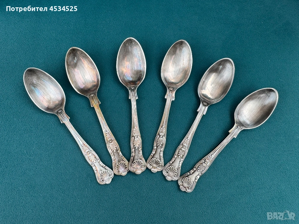 🥄 Посребрени лъжички Kings pattern – малко бижу за вашата любима чаша кафе или чай, снимка 1