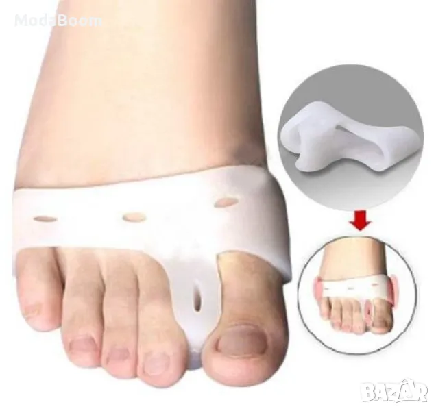 Два броя силиконови разделители на пръстите за изпъкнали кокалчета, снимка 1