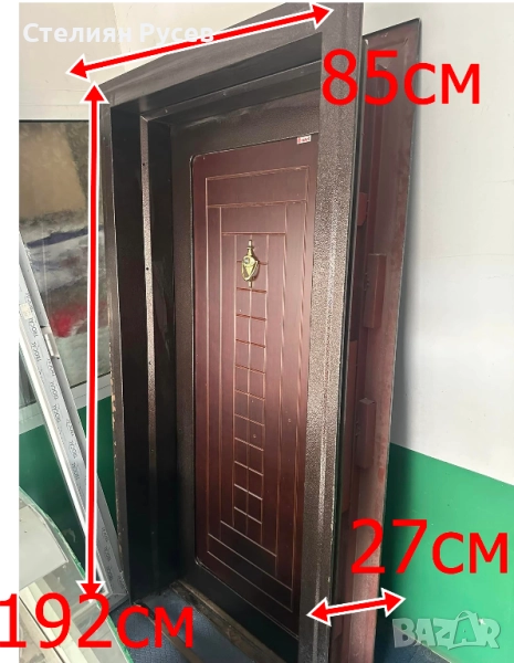0129 НОВА кави kavi метална входна врата 85/192 см - цена 351 лв или 179,46 евро    85/192см е вътре, снимка 1