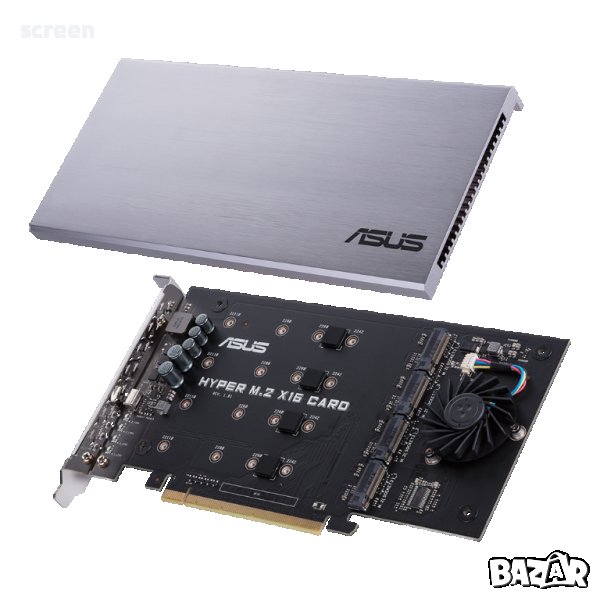 SSD 8Tb  ( 4x2TB intel + Asus Hyper 4x to 1 pci-e ) , снимка 1
