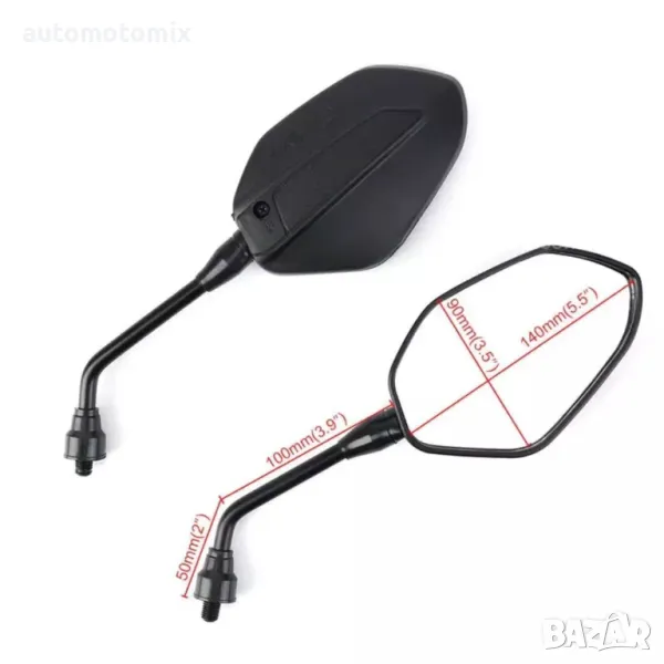 МОТО ОГЛЕДАЛА Ф8/Ф10ММ., КОМПЛЕКТ 2БР. - 37108, снимка 1