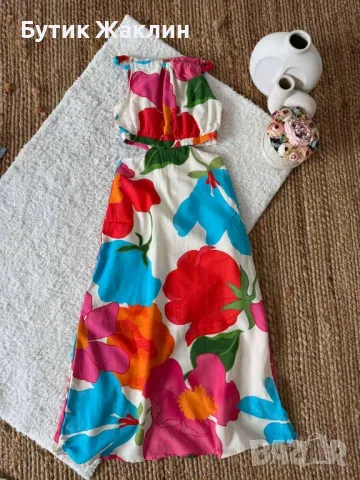 ‼️Намалена‼️Красива флорална рокля, снимка 1