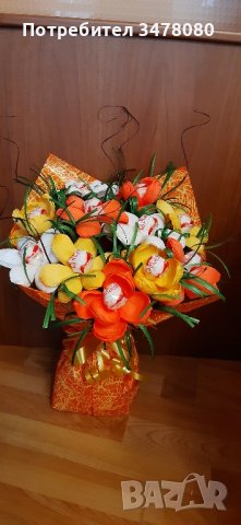 Букети с  бонбони, снимка 14 - Изкуствени цветя - 37879021