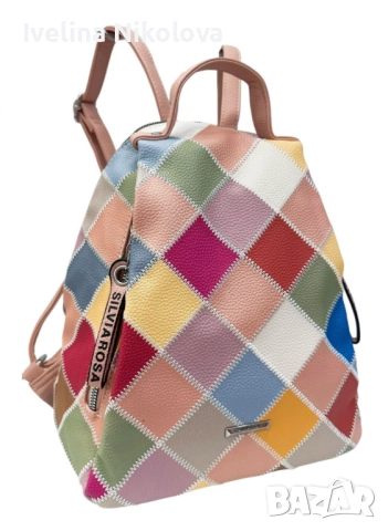 Модерна цветна дамска раница от еко материал, снимка 8 - Раници - 51463555