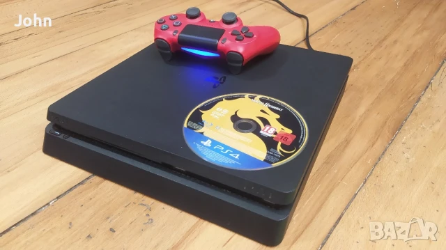 PS 4 slim 500 гб + Джойстик + Mortal Kombat 11 + Кабели | Почистена | PS4 , снимка 10 - PlayStation конзоли - 50968175