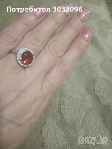 Сребърен пръстен, снимка 3 - Пръстени - 52740584