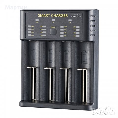 Зарядно Smart USB Charger M04 за 18650 Li-Ion батерии, снимка 2 - Друга електроника - 37761991