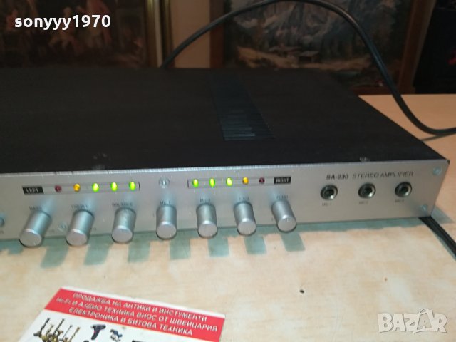 monacor sa-230 stereo amplifier-swiss 1105210920, снимка 10 - Ресийвъри, усилватели, смесителни пултове - 32833320