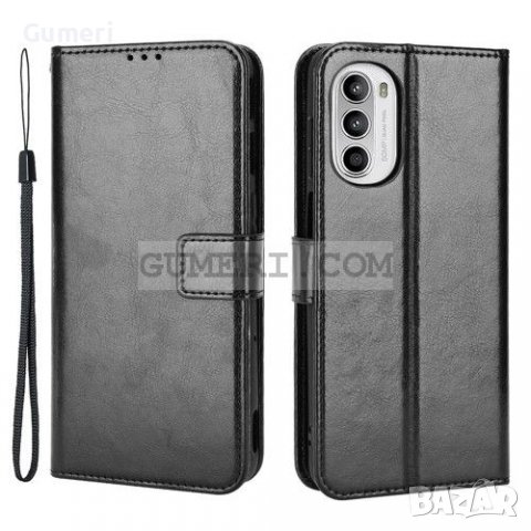 Motorola Moto G82 - Тефтер Стойка - Черен