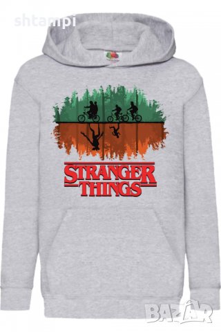 Детски Суитчър/Суитшърт Stranger Things 02,Игра,Подарък,Изненада,Забавление,Рожден Ден
