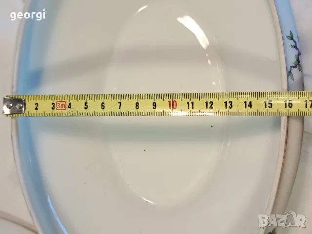 френски супник терин с рози и райски птици Limoges   8/2, снимка 6 - Сервизи - 49968912