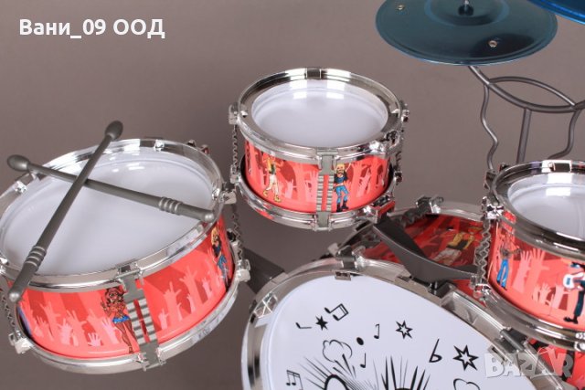 Голям комплект детски барабани, снимка 3 - Музикални играчки - 43652597