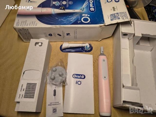 Електрическа четка за зъби Oral-B - iO S3 6/15/6, 1 накрайник, розова/бяла , снимка 3 - Други - 50755342