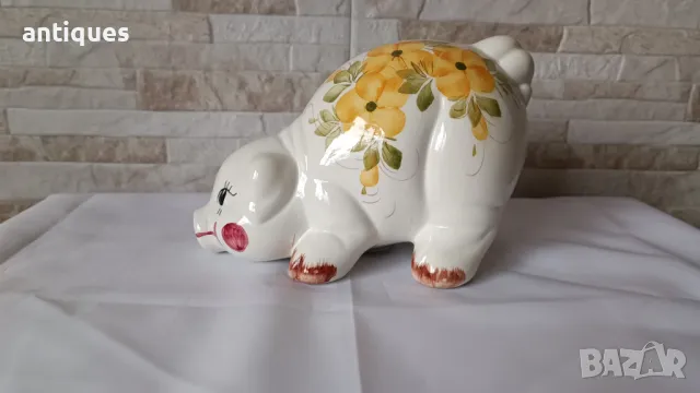 Стара порцеланова касичка - Прасе , снимка 3 - Антикварни и старинни предмети - 50095589