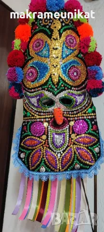 Продавам кукерска маска, гугла, уникат, Новодел, авторски модел, етно, Сурва, Кукерландия , снимка 6 - Колекции - 42314889