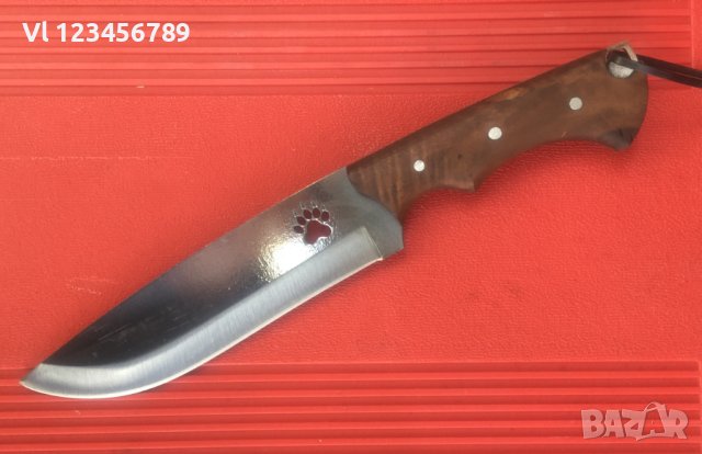 Стабилен, ръчно направен нож, чирени орех 160х300 Турция, снимка 1 - Ножове - 40803670