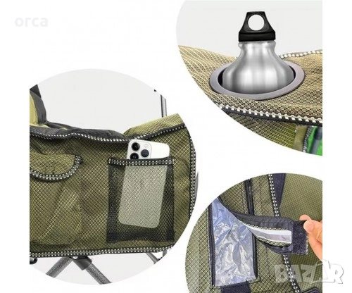 Сгъваем стол MISTRALL с хладилна чанта и товароносимост 160 кг, снимка 4 - Такъми - 51692100