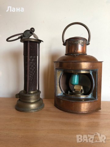 Антична месингова лампа Дейви, Англия , снимка 3 - Антикварни и старинни предмети - 43488259