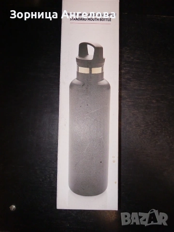 1. Нова Черна термо бутилка (600 мл) – вакуумна, неръждаема стомана.