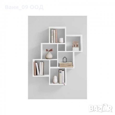 Стенна етажерка с 6 големи и 2 малки рафта, снимка 2 - Етажерки - 32266510
