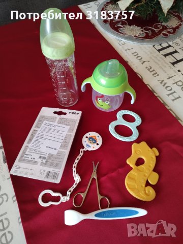 Лот Бебешки аксесоари - шишета, виличка, лужичка, гризалки, ночижичка, снимка 6 - Прибори, съдове, шишета и биберони - 43804895