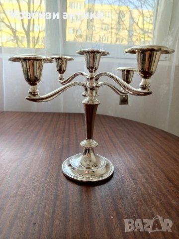 Свешник, красив, висок, посребрен, снимка 9 - Антикварни и старинни предмети - 52621808