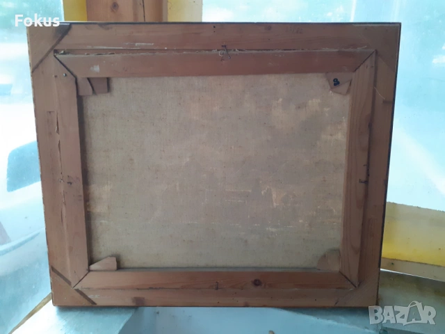 Стара майсторска картина масло на платно подпис рамка, снимка 5 - Антикварни и старинни предмети - 53425021