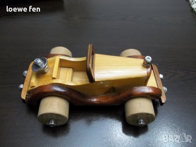 Тунингована дървена кола количка дърво !, снимка 6 - Декорация за дома - 39398986