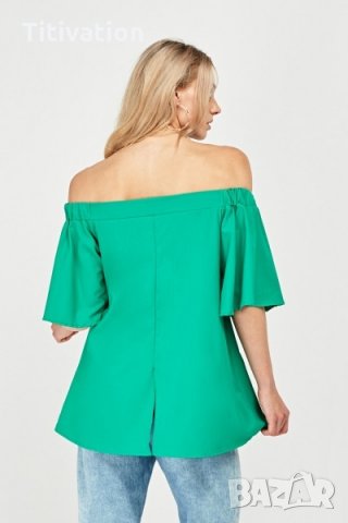 Зелена блуза, снимка 2 - Туники - 28683866