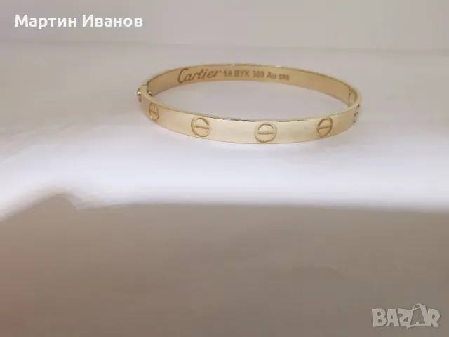 Златна гривна плътна елипса , снимка 6 - Гривни - 48906330