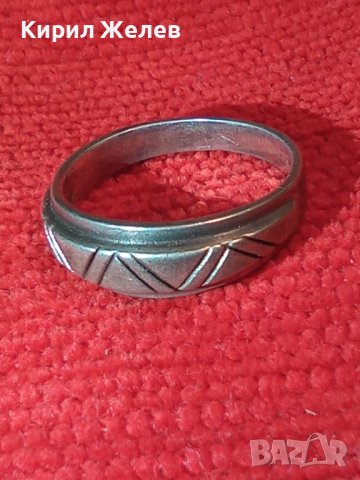 СТАР СРЕБЪРЕН РЪЧНО ИЗРАБОТЕН и ОРНАМЕНТИРАТ ПРЪСТЕН ВИСОКА ПРОБА СРЕБРО ВИНТИДЖ БИЖУ 26801