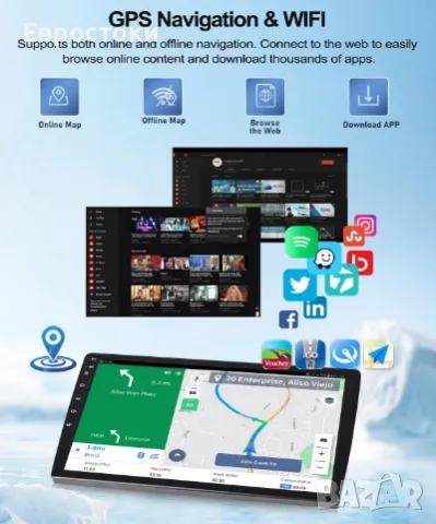 CAMECHO мултимедия за Ford Transit Custom Tourneo 2013-2018, Android 13, Carplay Android Auto, екран, снимка 3 - Аксесоари и консумативи - 48760381