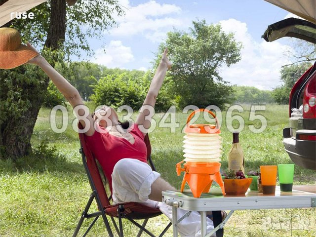 НОВ! Сгъваем диспенсър за вода 3,5L, снимка 11 - Други стоки за дома - 35460601