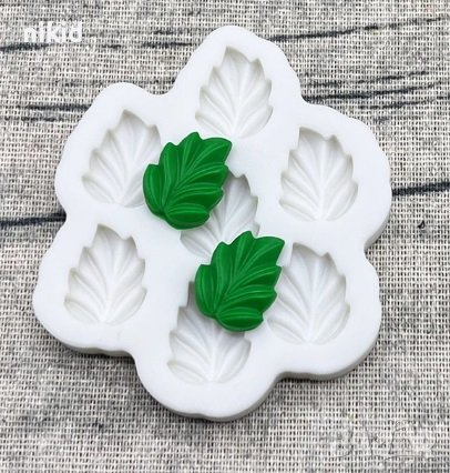 7 малки тропически листа листо листенца силиконов молд фондан декор торта