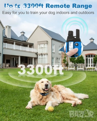 Нашийник за обучение на кучета с дистанционен обхват от TYVIFKE, снимка 3 - За кучета - 52402981