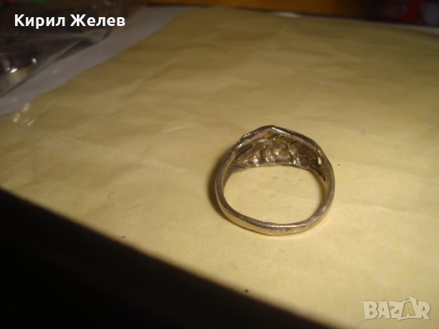 ПОСРЕБРЕН СТАР ВИНТИДЖ ФЛОРАЛЕН АРТ-ДЕКО НЕЖЕН ПРЪСТЕН 21644, снимка 5 - Антикварни и старинни предмети - 32552663