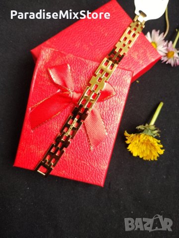 Златиста гривна подходяща за мъже и жени, снимка 1