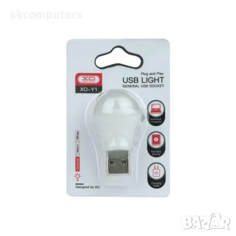 XO Y1 Mini USB LED крушка / Топла / Баркод : 2403650, снимка 3 - Друга електроника - 47709338