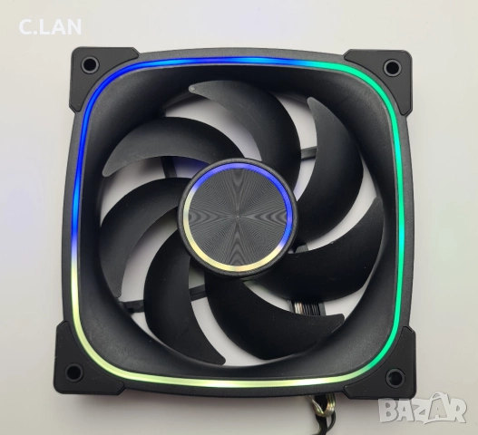 ARGB FAN PWM/Вентилатор 120x120x25/Normal/Reverse BK-no brand, снимка 7 - Други - 52535350