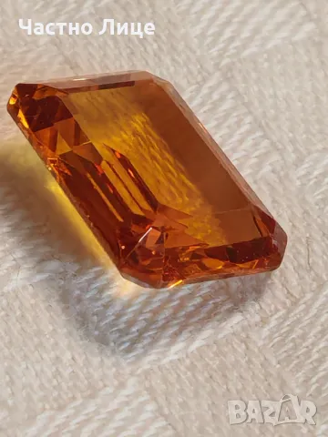 Голям Естествен Цитрин Правоъгълна шлифовка 21,6 ct, снимка 5 - Колекции - 49170108