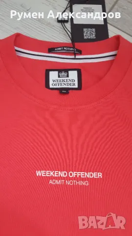 Нова мъжка розова тениска WEEKEND OFFENDER ADMIT NOTHING р-р М, снимка 5 - Тениски - 50419018