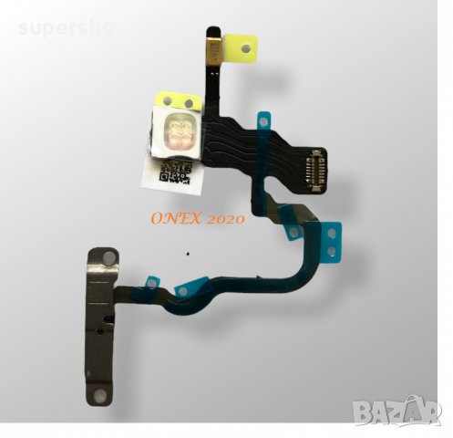 Лентов кабел Бутон включване с метална пластинка за iPhone X on/off, снимка 2 - Резервни части за телефони - 33094570